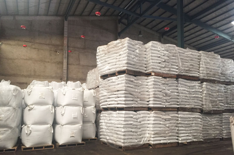 warehouse of organic fertilize.