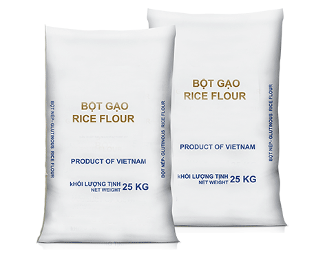 Vietnamese rice flour product packing for export.